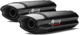 Dual Exhaust System With Sound Certification Suono Steel Black Carbon - Mivv Compatible With Yamaha Yzf 1000 R1 (2009-2014)