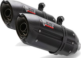 Dual Catalytic Exhaust Tips With Sound Certification Suono Steel Black Carbon - Mivv Compatible With Yamaha Tdm 900 (2002-2014)