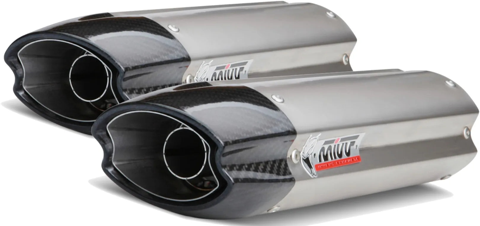 Escape Doble Sin Catalizador Con Homologación Acústica Suono Acero Carbono - Mivv Compatible Con Ducati 1098 (2007-2011)