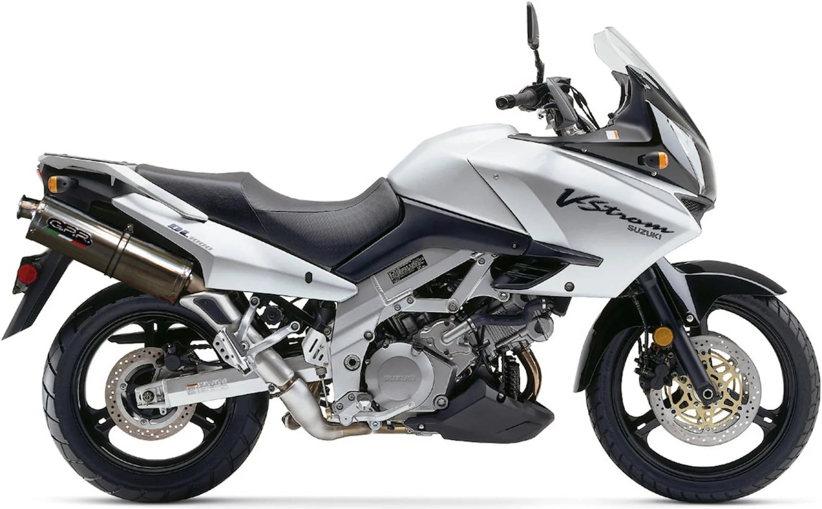 Escape Doble Con Homologación Acústica Trioval Acero - Gpr Compatible Con Suzuki V-Strom Dl 1000 (2002-2013)
