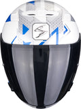 Urban Motorcycle Helmet Scorpion Exo Exo-230 Polycarbonate White Blue Loop Size L
