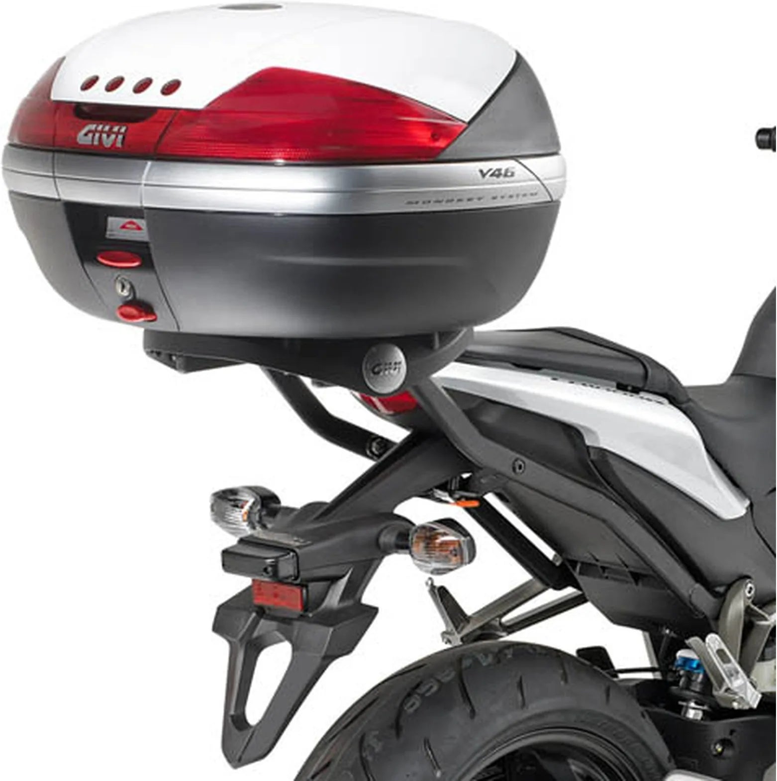 Baúl Monokey Trekker Aluminio Negro 46 Lt Trekker Aluminio - Givi Compatible Con Honda Cb 1000 R (2008-2017)