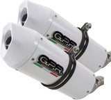 Doble Salida De Escape Con Catalizador Y Homologación Acústica Albus Ceramic Aluminio Blanco - Gpr Compatible Con Husqvarna Te 630 E - Sms - Smr (2010-2014)