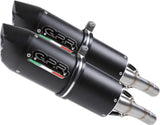 Doble Salida De Escape Con Catalizador Y Homologación Acústica Furore Aluminio Negro - Gpr Compatible Con Husqvarna Te 630 E - Sms - Smr (2010-2014)