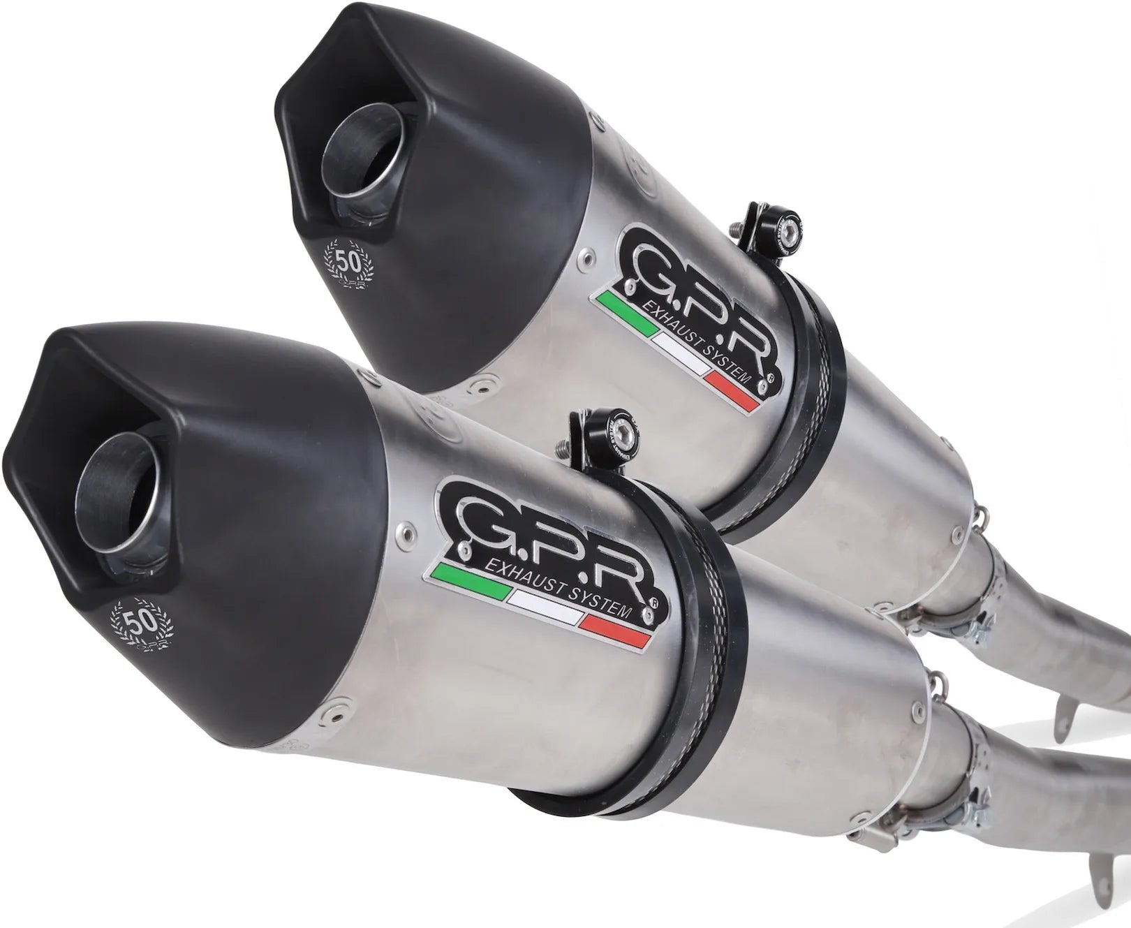 Escape Doble Sin Homologación Acústica Gpe Anniversary Titano - Gpr Compatible Con Aprilia Dorsoduro 900 (2017-2020)