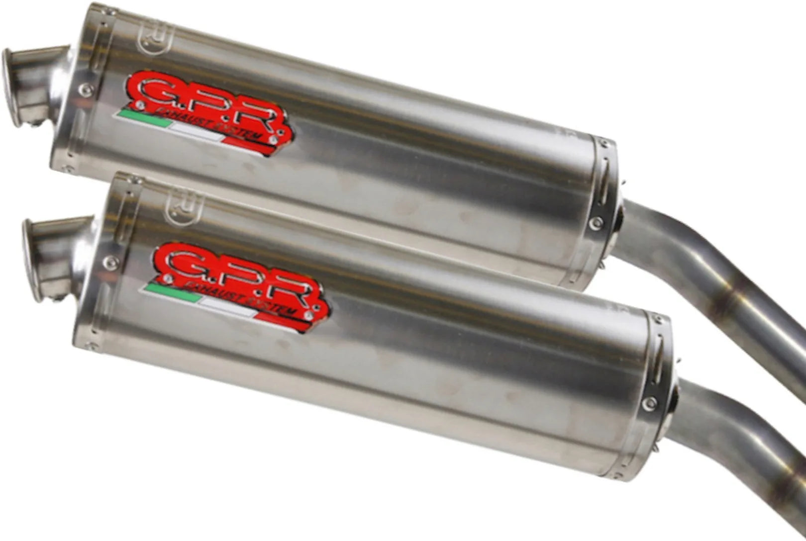 Escape Doble Con Homologación Acústica Oval Titano - Gpr Compatible Con Moto Morini Corsaro 1200 (2005-2011)
