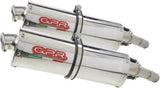 Escape Doble Con Homologación Acústica Trioval Acero - Gpr Compatible Con Bmw K 1600 Gt (2010-2016)