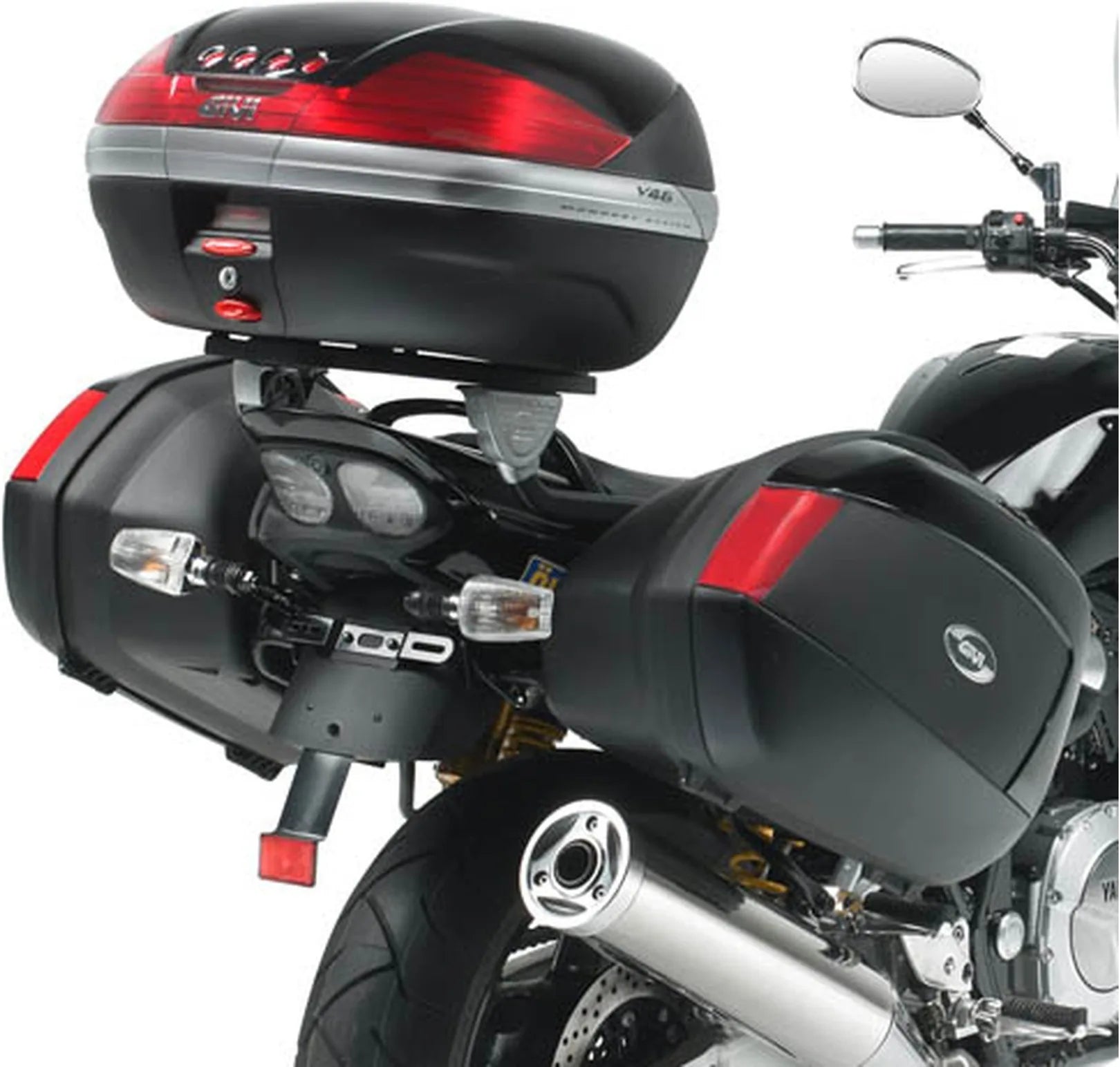 Baúl Monokey Maxia 5 Plata 58 Lt Maxia 5 Plastico - Givi Compatible Con Yamaha Xjr 1300 (2007-2014)