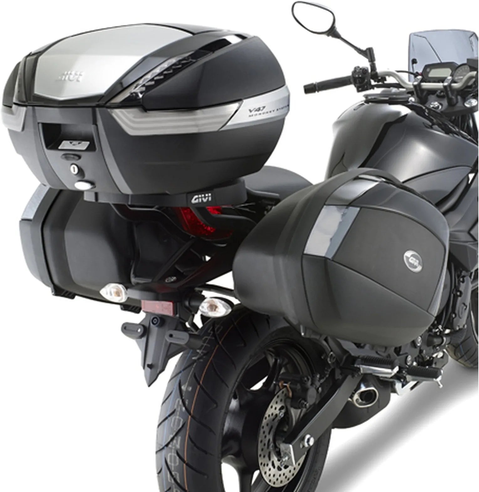 Baúl Monokey Negro 34 Lt Plastico - Givi Compatible Con Yamaha Xj6 600 (2009-2012)