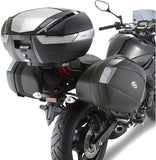 Monokey Black Tech Top Case - 40 Lt Technopolymer - Givi Compatible With Yamaha Xj6 Diversion - F (2009-2013)