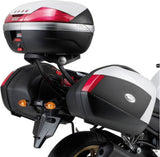 Monolock Riviera Triple Black Top Case - 46 Lt Riviera Technopolymer - Givi Compatible With Yamaha Fz-8 (2010-2015)