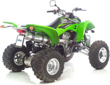 Tubo De Escape Con Homologación Acústica Lv-X Aluminio Fondo Acero - Leovince Compatible Con Suzuki Ltz 400 (2003-2008)