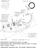 Complete Catalytic Exhaust System With Sound Certification Hand Made Tt Black Aluminum - Leovince Compatible With Mbk Booster - Next Generation (1988-1999)