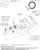 Complete Catalytic Exhaust System With Sound Certification Hand Made Tt Aluminum - Leovince Compatible With Mbk Nitro 50 (1998-1999)