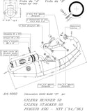 Sistema De Escape Completo Con Catalizador Y Homologación Acústica Hand Made Tt Aluminio Negro - Leovince Compatible Con Piaggio Nrg 50 (1994-1996)