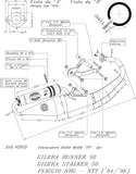 Complete Catalytic Exhaust System With Sound Certification Hand Made Tt Aluminum - Leovince Compatible With Piaggio Nrg 50 (1994-1996)