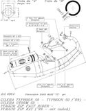Sistema De Escape Completo Con Catalizador Y Homologación Acústica Hand Made Tt Aluminio - Leovince Compatible Con Piaggio Typhoon 50 2T (2009-2011)