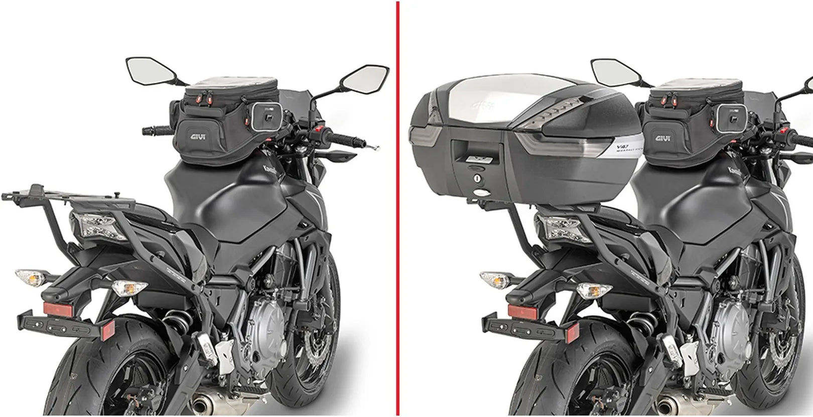 Baúl Monokey Trekker Alaska Aluminio Negro 44 Lt Trekker Alaska Aluminio - Givi Compatible Con Kawasaki Z 650 (2017-2019)