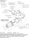 Complete Catalytic Exhaust System With Sound Certification Touring Stainless Steel - Leovince Compatible With Kymco Super 9 50 Air (2004)