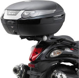 Monokey Trekker Dolomiti Black Aluminium Top Case - 46 Lt Trekker Dolomiti Aluminium - Givi Compatible With Suzuki Gsx 1300 R Hayabusa (2008-2016)
