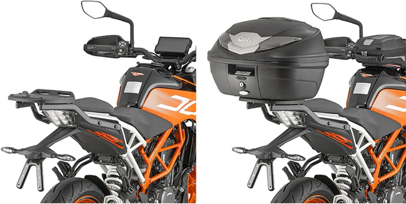 Baúl Monolock Negro Tech 30 Lt C30Nt Plastico - Givi Compatible Con Ktm 390 Duke (2017-2023)
