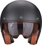 Casco Urban Para Moto Scorpion Exo Belfast Evo Carbon Carbon Fiber Negro Mate Solid Talla Xxl