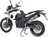 Tubo De Escape Con Homologación Acústica Lv One Evo Acero Fondo Carbono - Leovince Compatible Con Bmw F 800 Gs - Adventure (2008-2016)