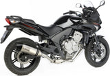 Tubo De Escape Con Homologación Acústica Lv One Evo Acero Fondo Carbono - Leovince Compatible Con Honda Cbf 600 S (2004-2012)