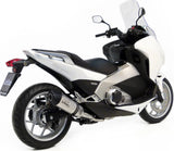 Tubo De Escape Con Homologación Acústica Lv One Evo Acero Fondo Carbono - Leovince Compatible Con Honda Integra 700 - Dct (2014-2015)