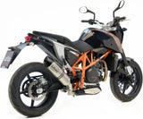 Tubo De Escape Con Homologación Acústica Lv One Evo Acero Fondo Carbono - Leovince Compatible Con Ktm 690 Duke - R (2012-2015)