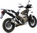 Tubo De Escape Sin Homologación Acústica Lv One Evo Acero Fondo Carbono - Leovince Compatible Con Honda Vfr 1200 X Crosstourer (2012-2015)