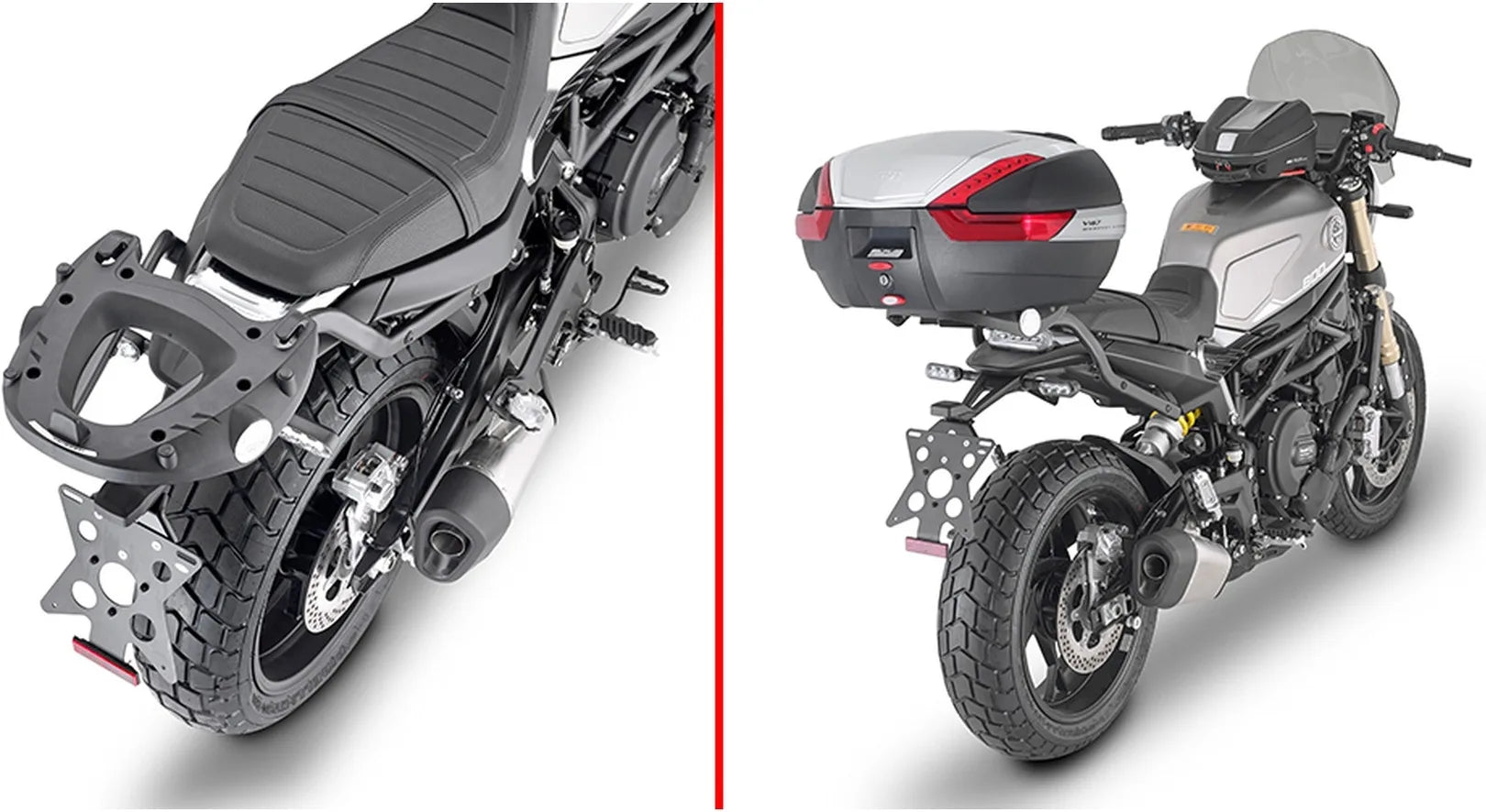 Baúl Monokey Arena Negro 45 Lt Arena Plastico - Givi Compatible Con Benelli Leoncino 800 (2022-2024)