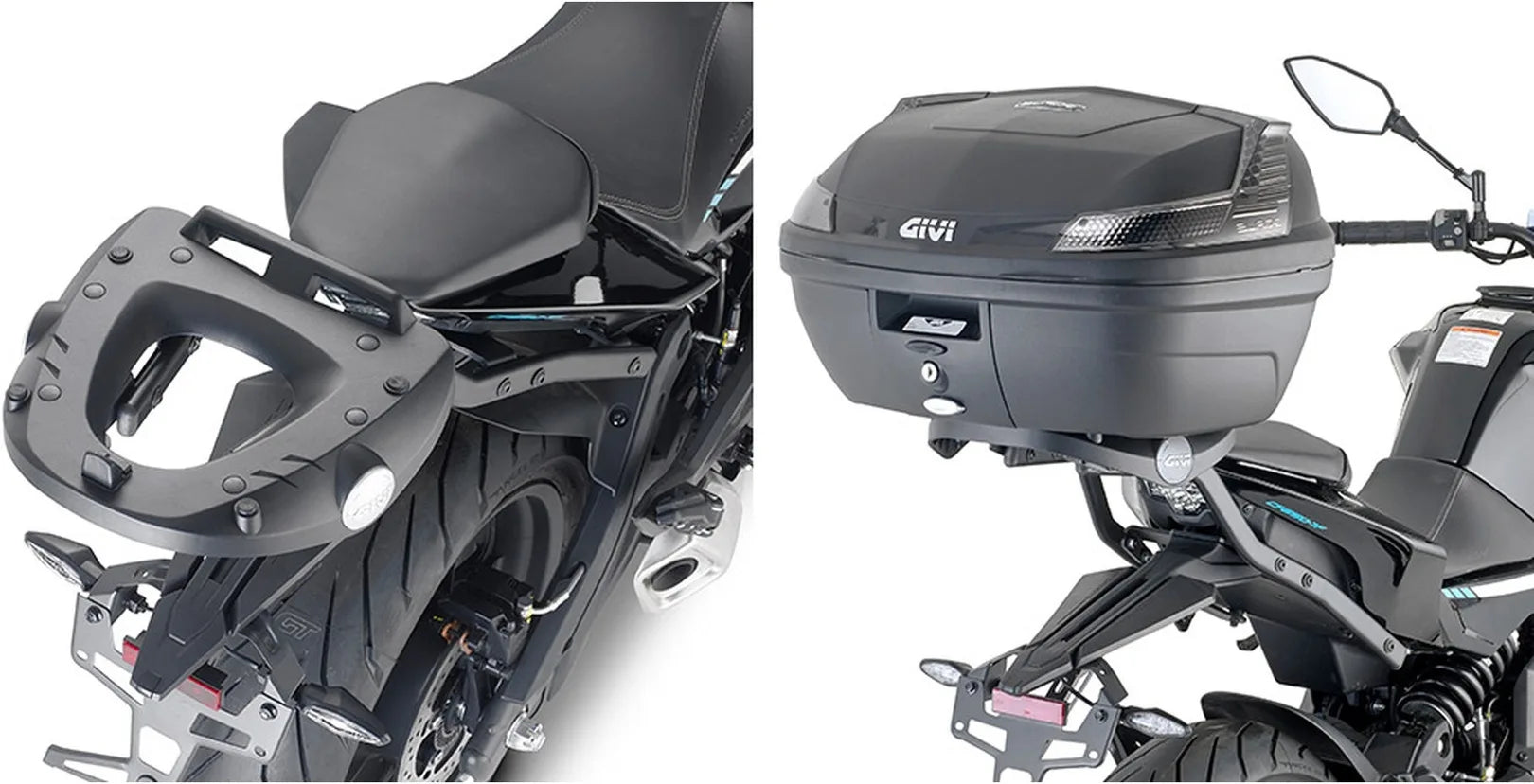 Baúl Monokey Negro 34 Lt Plastico - Givi Compatible Con Cfmoto 650 Nk (2021-2024)