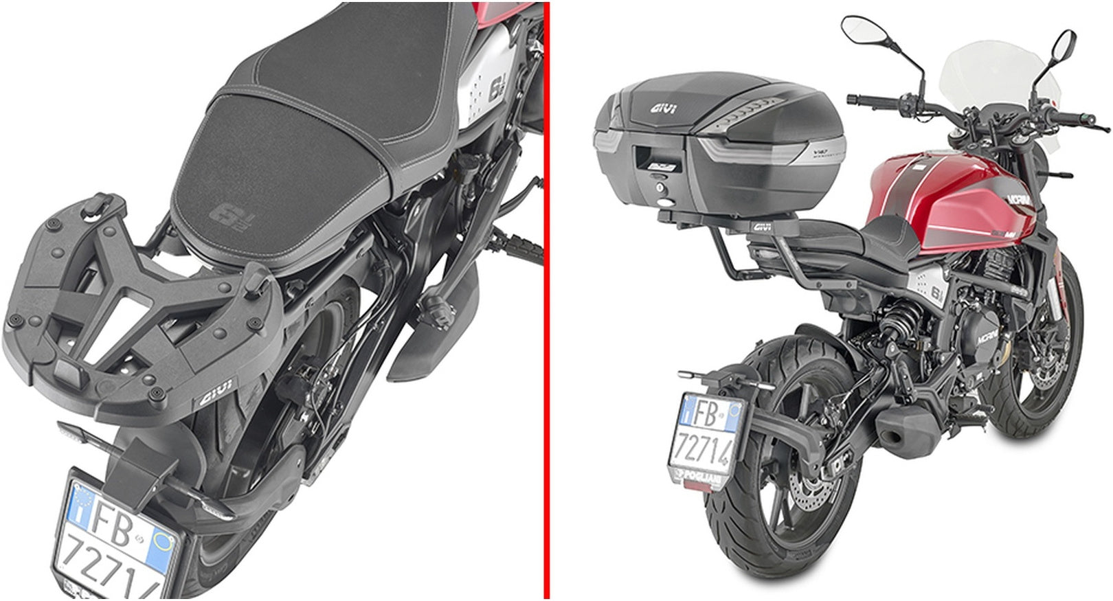 Monokey Black Top Case - 34 Lt Technopolymer - Givi Compatible With Moto Morini Seiemmezzo Str 650 (2022-2024)