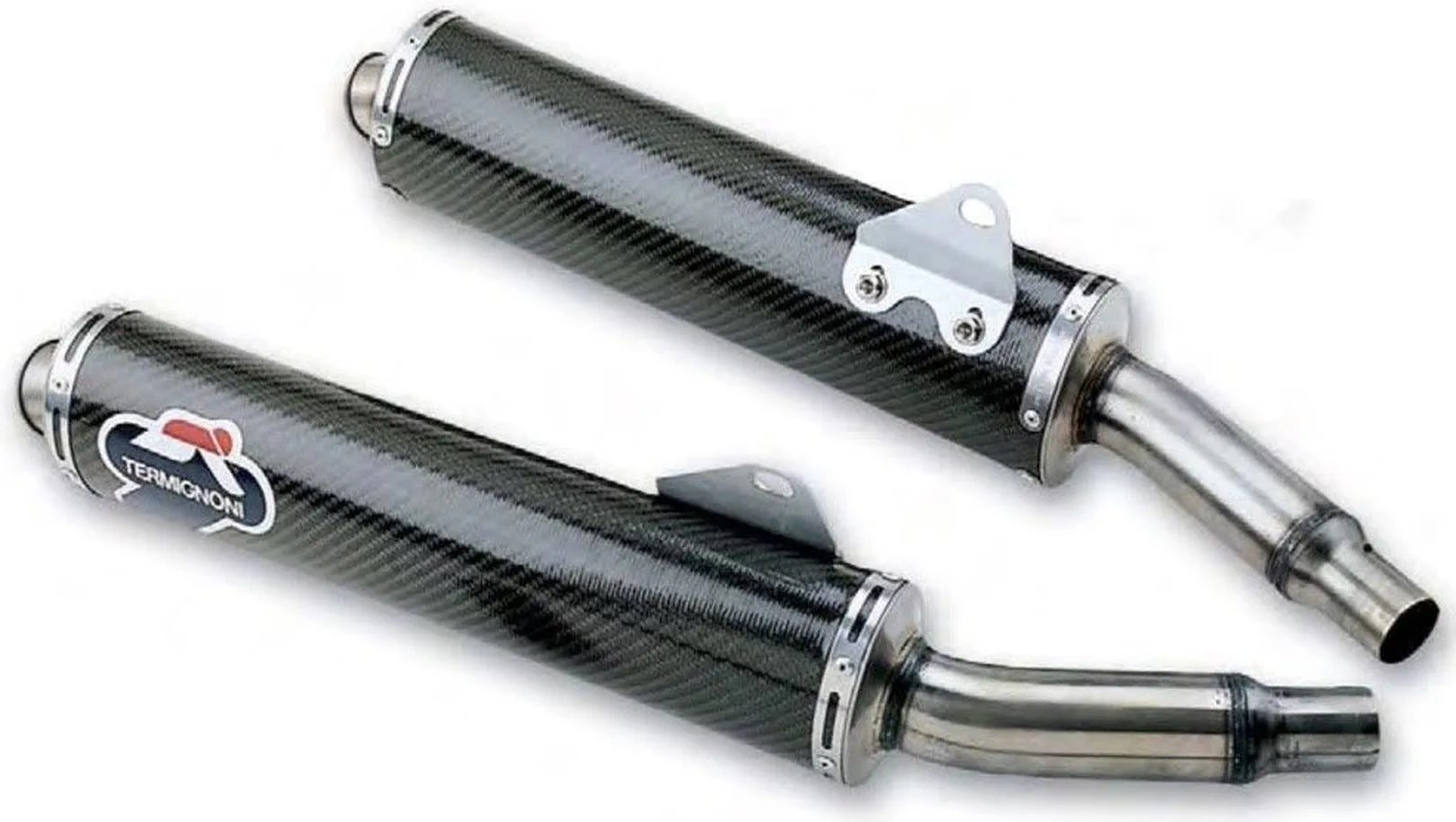 Escape Doble Sin Homologación Acústica Carbono - Termignoni Compatible Con Ducati Monster 620