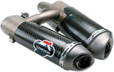 Escape Doble Con Homologación Acústica Carbono - Termignoni Compatible Con Ducati Hypermotard 1100