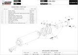 Tubo De Escape Sin Catalizador Y Con Homologación Acústica Oval Acero - Mivv Compatible Con Aprilia Rsv 1000 (1998-2003)