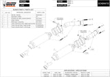Escape Doble Sin Catalizador Con Homologación Acústica Gp Acero Negro - Mivv Compatible Con Aprilia Tuono Fighter 1000 (2006-2010)