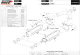 Escape Doble Con Homologación Acústica Suono Acero Carbono - Mivv Compatible Con Aprilia Shiver 750 (2008-2016)