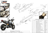 Dual Non-Catalytic Exhaust System With Sound Certification Suono Steel Black Carbon - Mivv Compatible With Aprilia Dorsoduro 1200 (2012-2016)