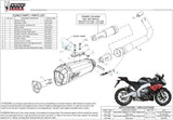 Tubo De Escape Con Catalizador Y Homologación Acústica Delta Race Acero Negro Carbono - Mivv Compatible Con Aprilia Rs 125 4T (2017-2020)