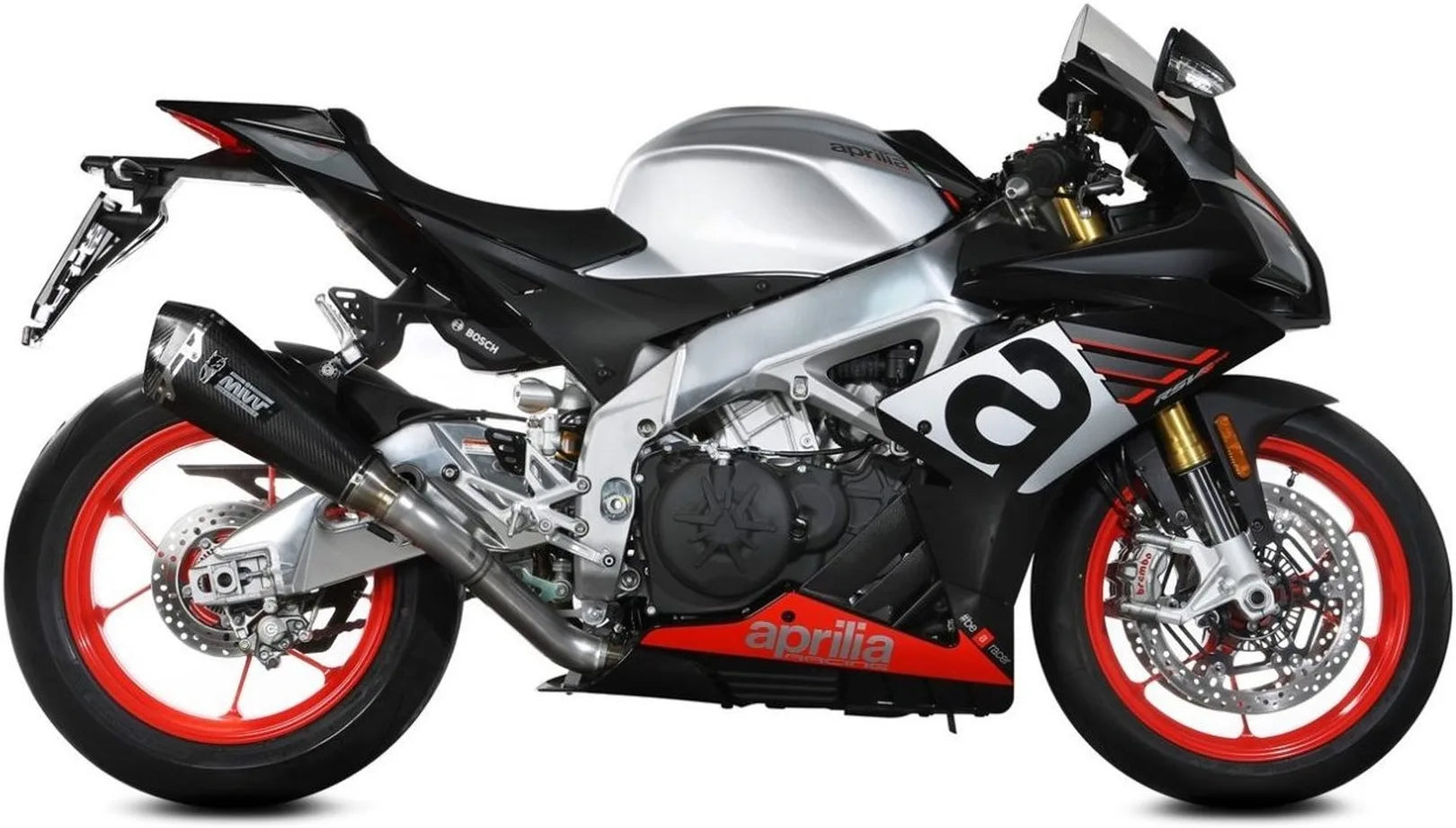 Tubo De Escape Con Catalizador Y Homologación Acústica Delta Race Carbono Carbono - Mivv Compatible Con Aprilia Rsv4 (2017-2020)