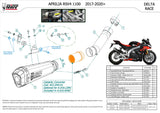 Tubo De Escape Con Catalizador Y Homologación Acústica Delta Race Carbono Carbono - Mivv Compatible Con Aprilia Rsv4 (2017-2020)
