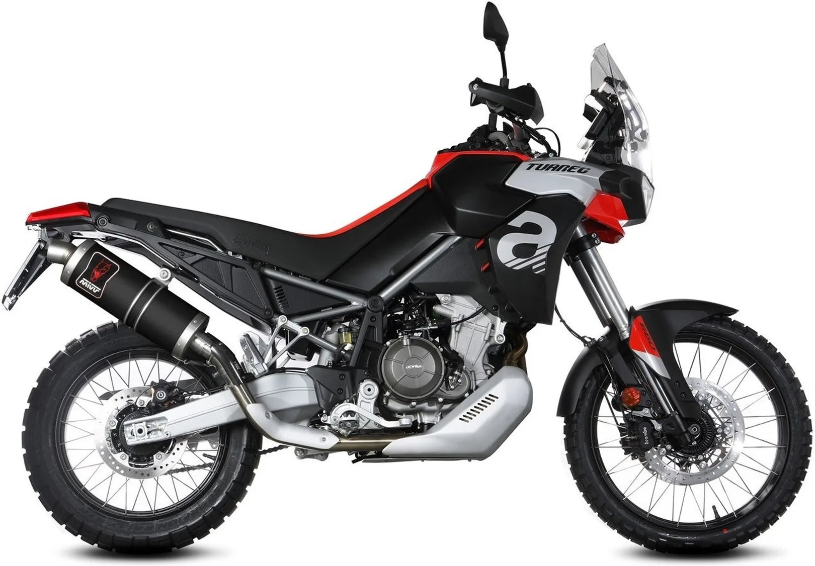 Tubo De Escape Con Homologación Acústica Dakar Acero Negro - Mivv Compatible Con Aprilia Tuareg 660 (2022-2024)