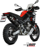 Sistema De Escape Completo Sin Catalizador Y Con Homologación Acústica Dakar Acero Negro - Mivv Compatible Con Aprilia Tuareg 660 (2022-2024)