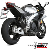 Tubo De Escape Con Catalizador Y Homologación Acústica Sr-1 Titano Negro - Mivv Compatible Con Aprilia Tuono V4 1100 (2021-2024)
