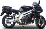 Escape Doble Con Homologación Acústica Furore Aluminio Negro - Gpr Compatible Con Aprilia Sl 1000 Falco (2000-2004)