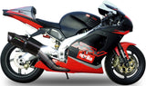 Tubo De Escape Con Homologación Acústica Furore Aluminio Negro - Gpr Compatible Con Aprilia Rsv 1000 - Sp (1998-2003)