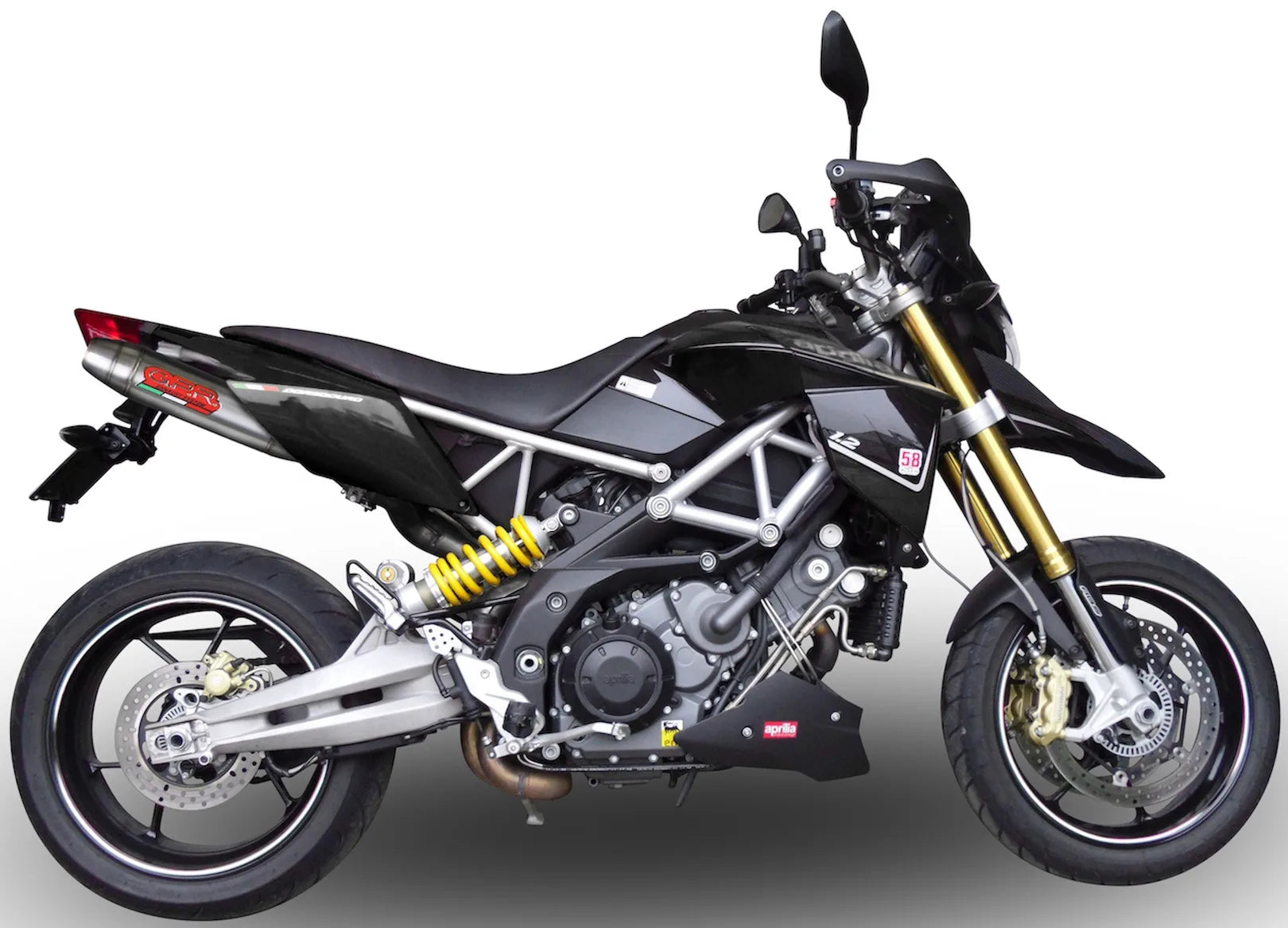 Escape Doble Sin Homologación Acústica Deeptone Acero - Gpr Compatible Con Aprilia Dorsoduro 750 (2008-2016)