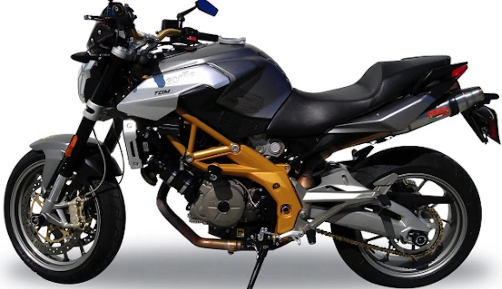Escape Doble Sin Homologación Acústica Deeptone Acero - Gpr Compatible Con Aprilia Shiver 750 Gt (2007-2016)